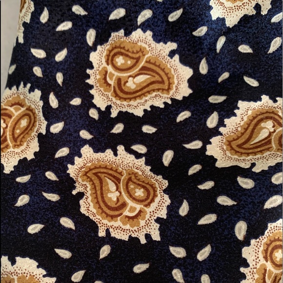 VINTAGE JOSEPH ABBOUND Tie Italian Silk Paisley Pattern Blue & Gold - Picture 6 of 6